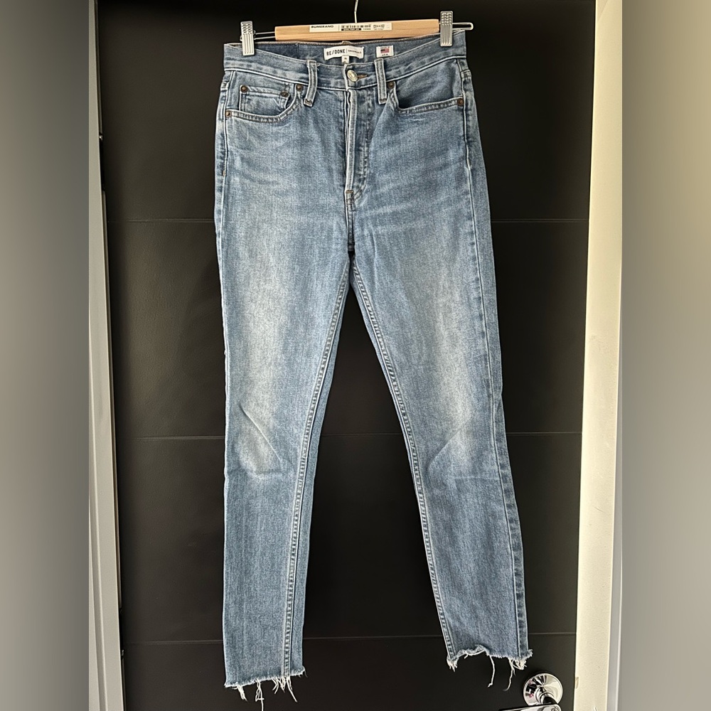 ReDone skinny jean frayed hem Sz 25